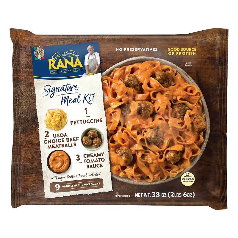 Rana Pasta Fettuccine Meatballs with Creamy Tomato Sauce Meal Kit - 38oz