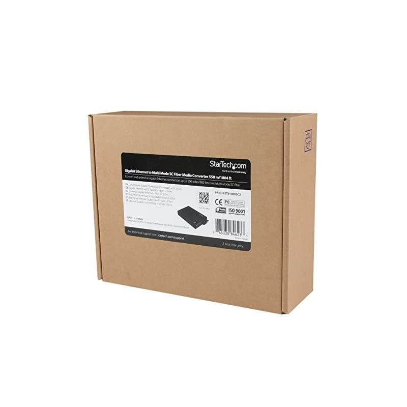 com Multimode MM SC Fiber Media Converter for 1Gbe Network 550m Range Gigabit Ethernet Remote Monitoring 850nm ET91000SC2
