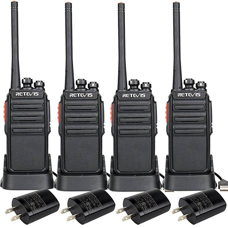 H-777S Two-Way Radios Rechargeable,Walkie Talkies Long Range,2 Way Radios for Adults,Clear Loud Audio VOX Hand Free Durable,Worker Office Cruise Ship Hiking(4 Pack)