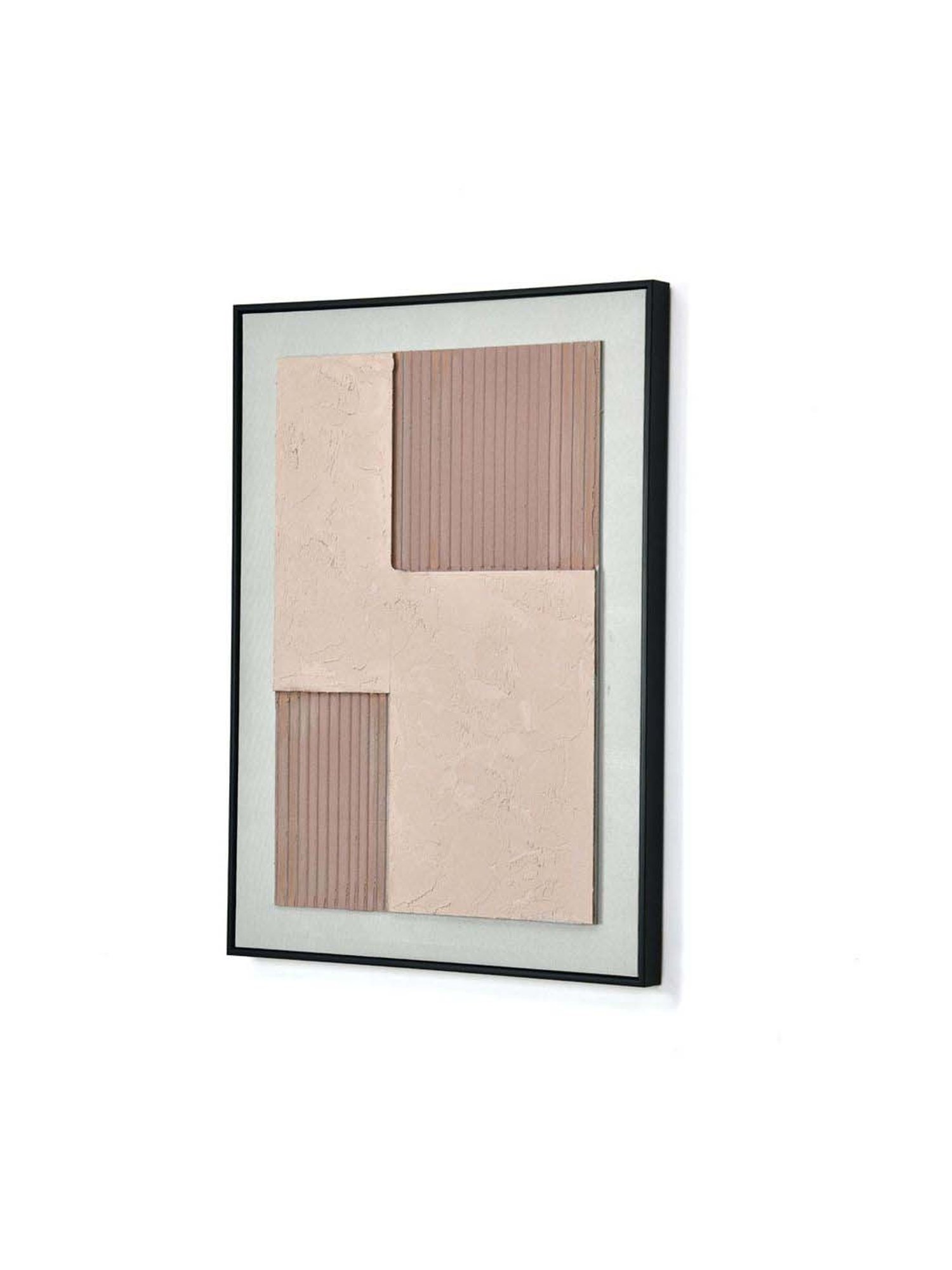 @home Brown & Beige Canvas Square Textured Wall Painting