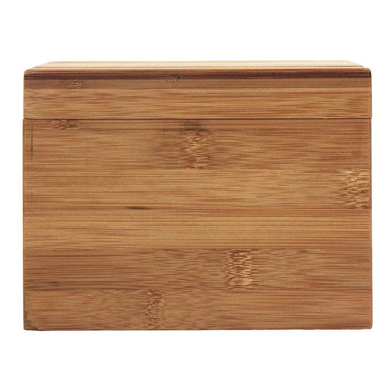 Oceanstar Bamboo Recipe Box with Divider