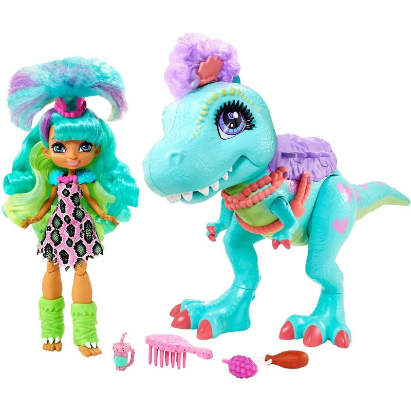 Cave Club Rockelle Doll & Tyrasaurus Dinosaur Playset