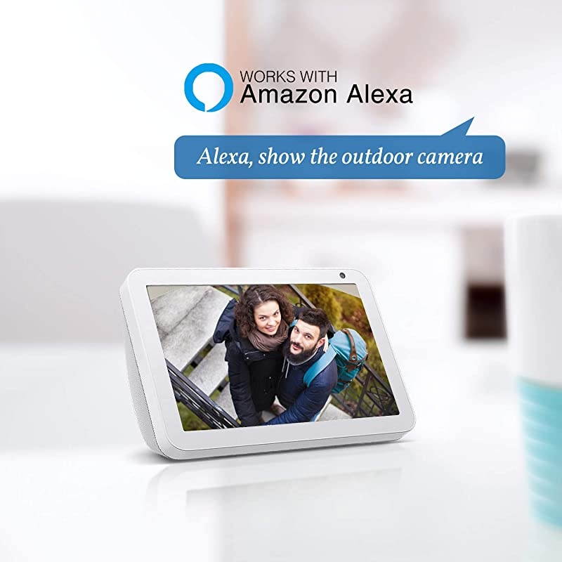 Security Camera Outdoor  1080P HD 24G WiFi Home Surveillance IP Camera Plugin with Waterproof Night Vision 2Way Audio Motion Detection Cloud Service Compatible with Alexa 2 Packs