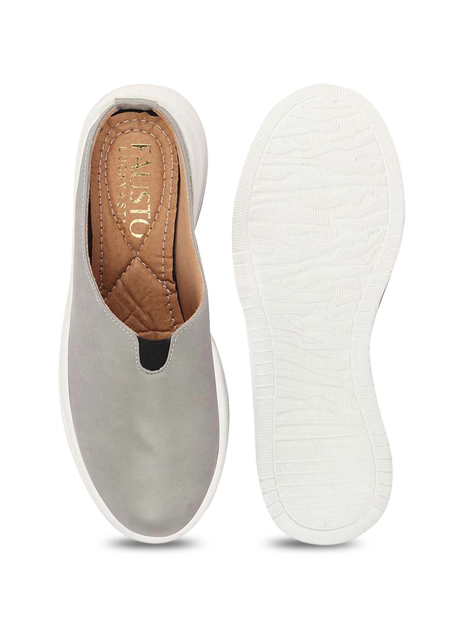 Fausto Women's Grey Mule Shoes