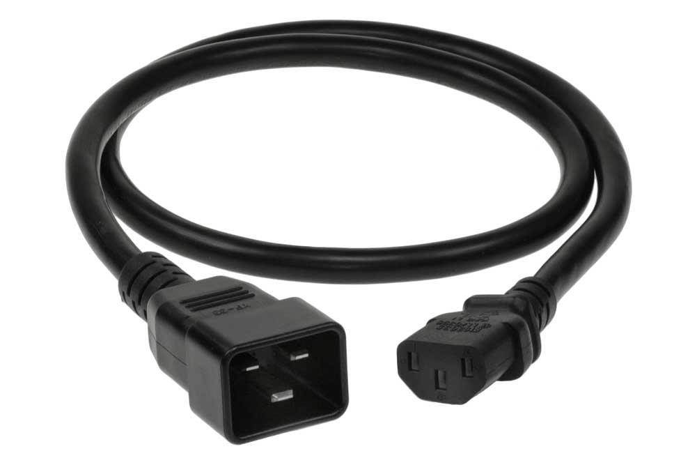 SF Cable, 10ft IEC C20 to C13, 14/3 SJT (15A 250V)