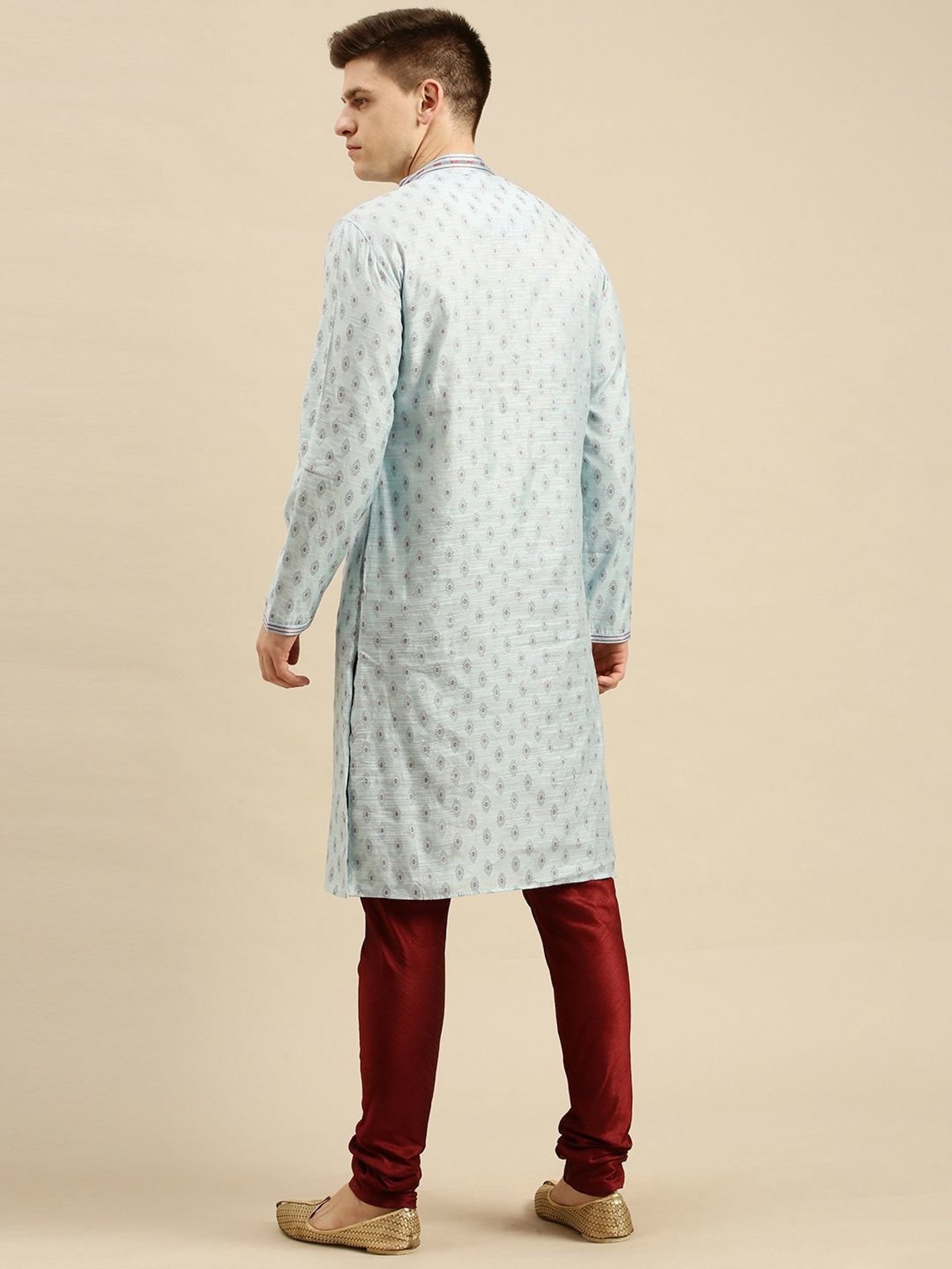 Sanwara Blue Regular Fit Printed Kurta Sets