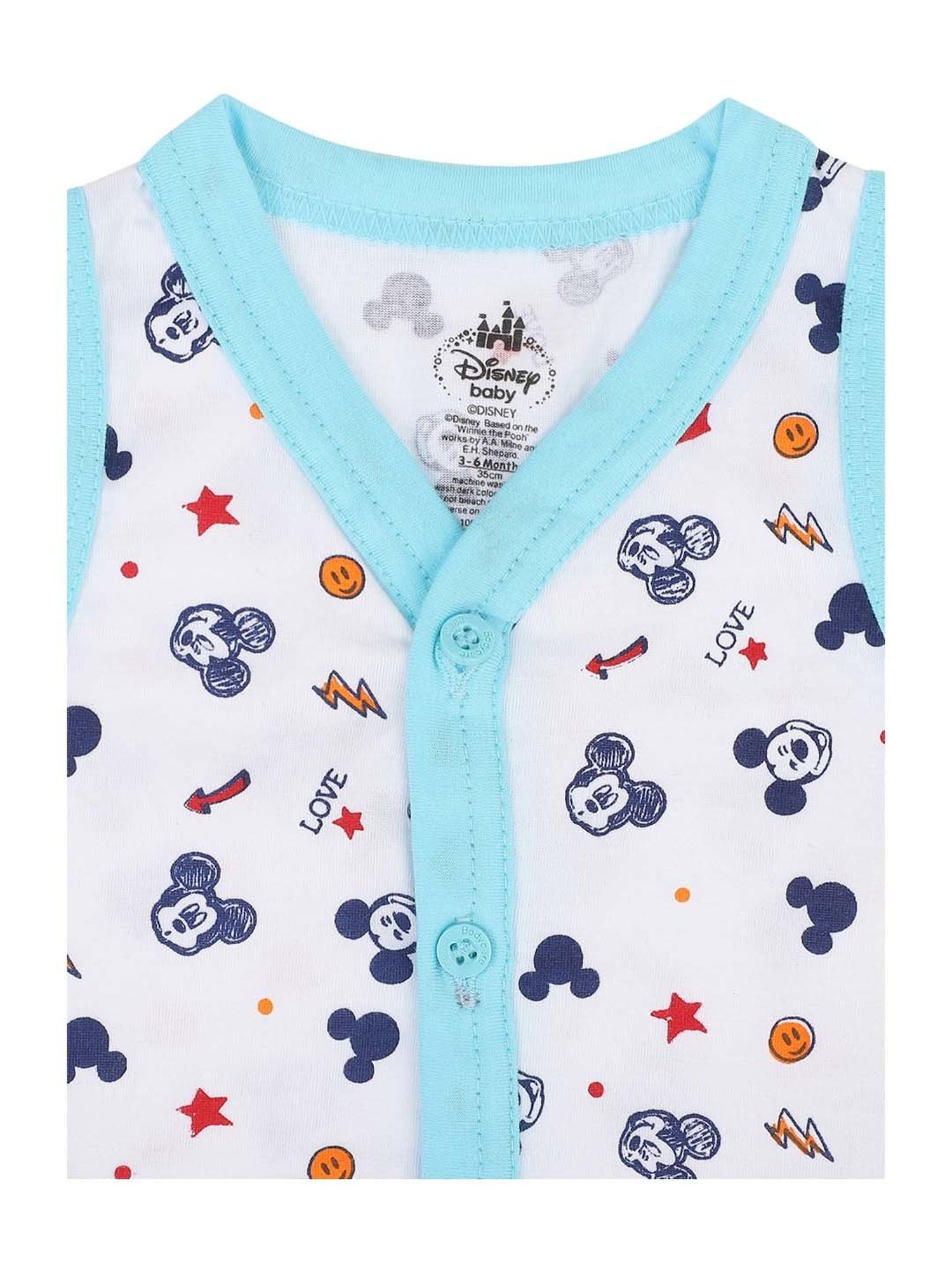 Bodycare Kids Multicolor Cotton Printed Vest (Pack of 3)