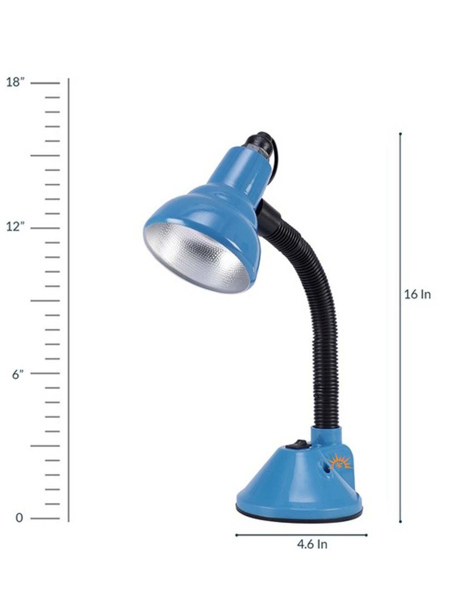 DecorativeRay Blue PVC Study Table Lamp - Set of 1