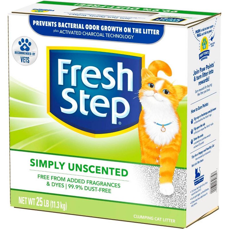 Fresh Step - Simply Unscented Litter - Clumping Cat Litter - 25lbs