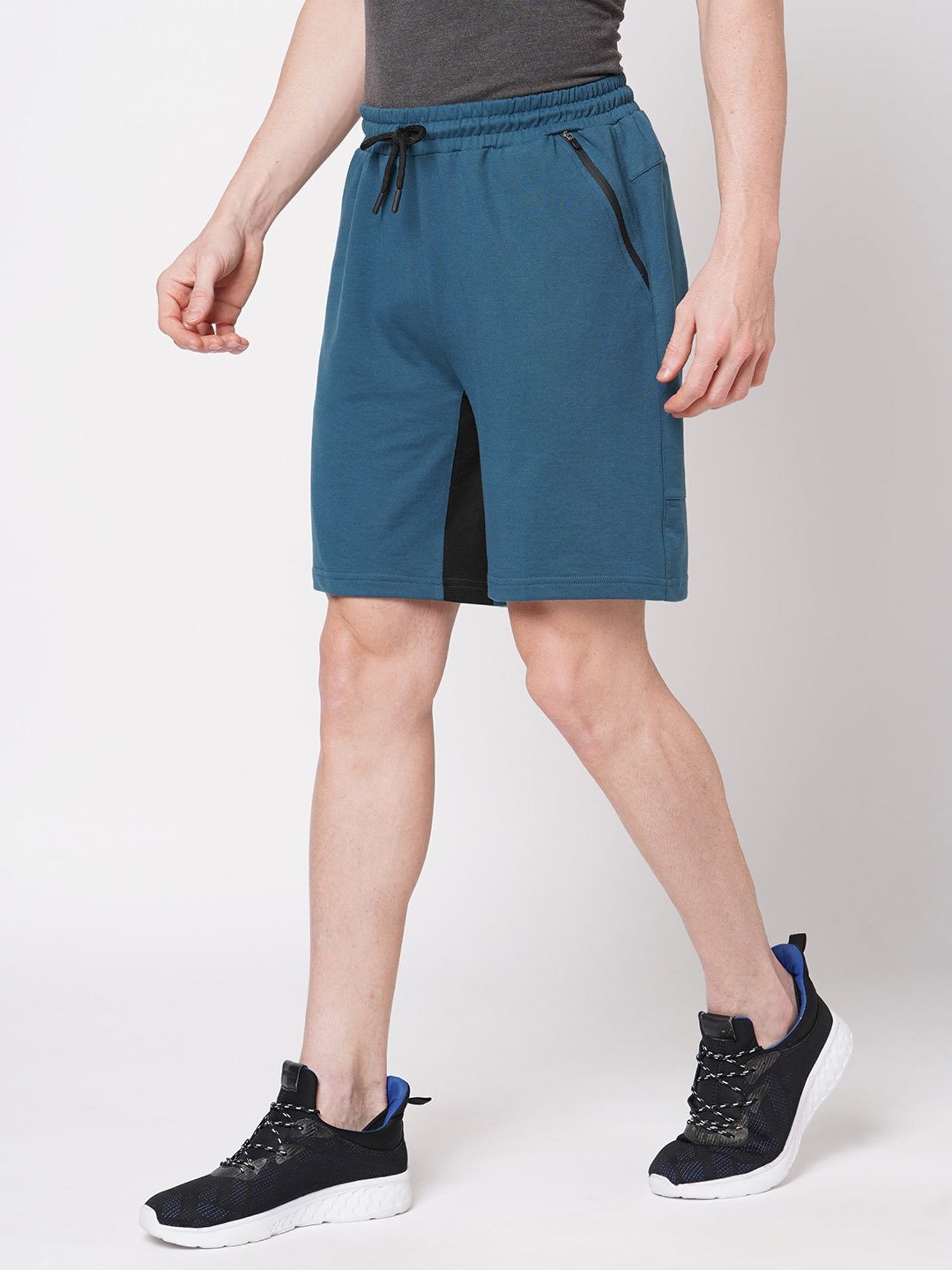 Fitz Teal Blue Slim Fit Shorts