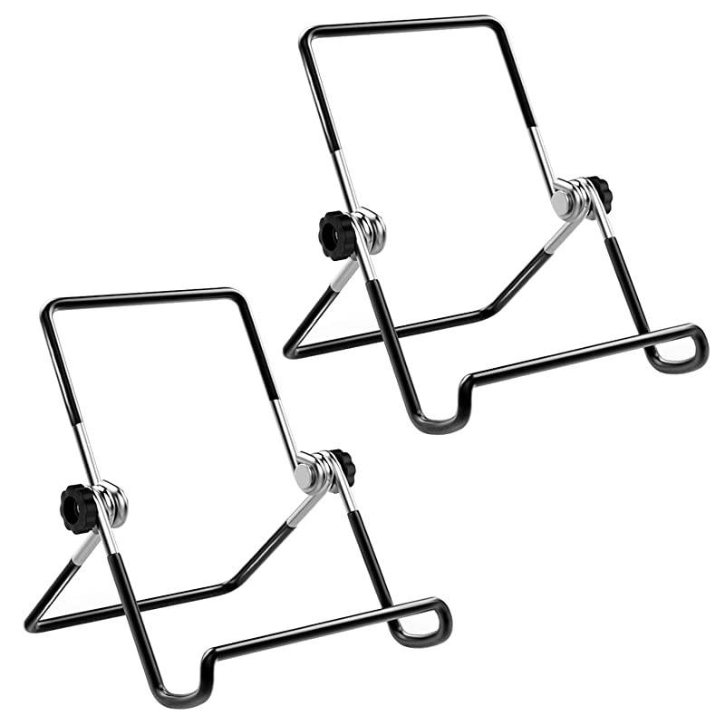 Foldable Tablet Stand 2 Pack Adjustable Metal Holder for 9129quot Tablet Compatible with iPad 102quot 2019 New iPad Air 3rd Gen iPad Pro 10597 iPad Pro 11 2020129 Galaxy Tab E 96quot Black