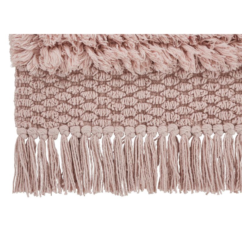 Savannah Cotton Fringe Bath Runner Pink - VCNY