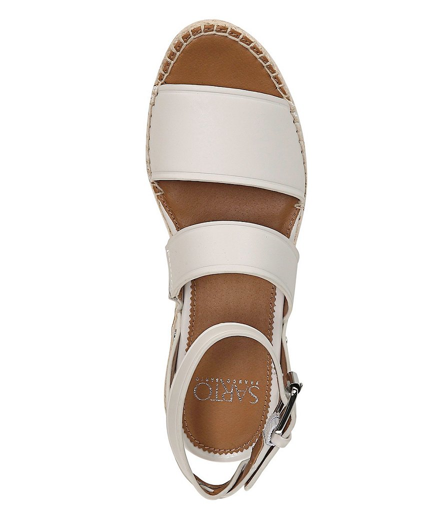 Sarto by Franco Sarto Calvin Leather Espadrille Platform Wedge Sandals