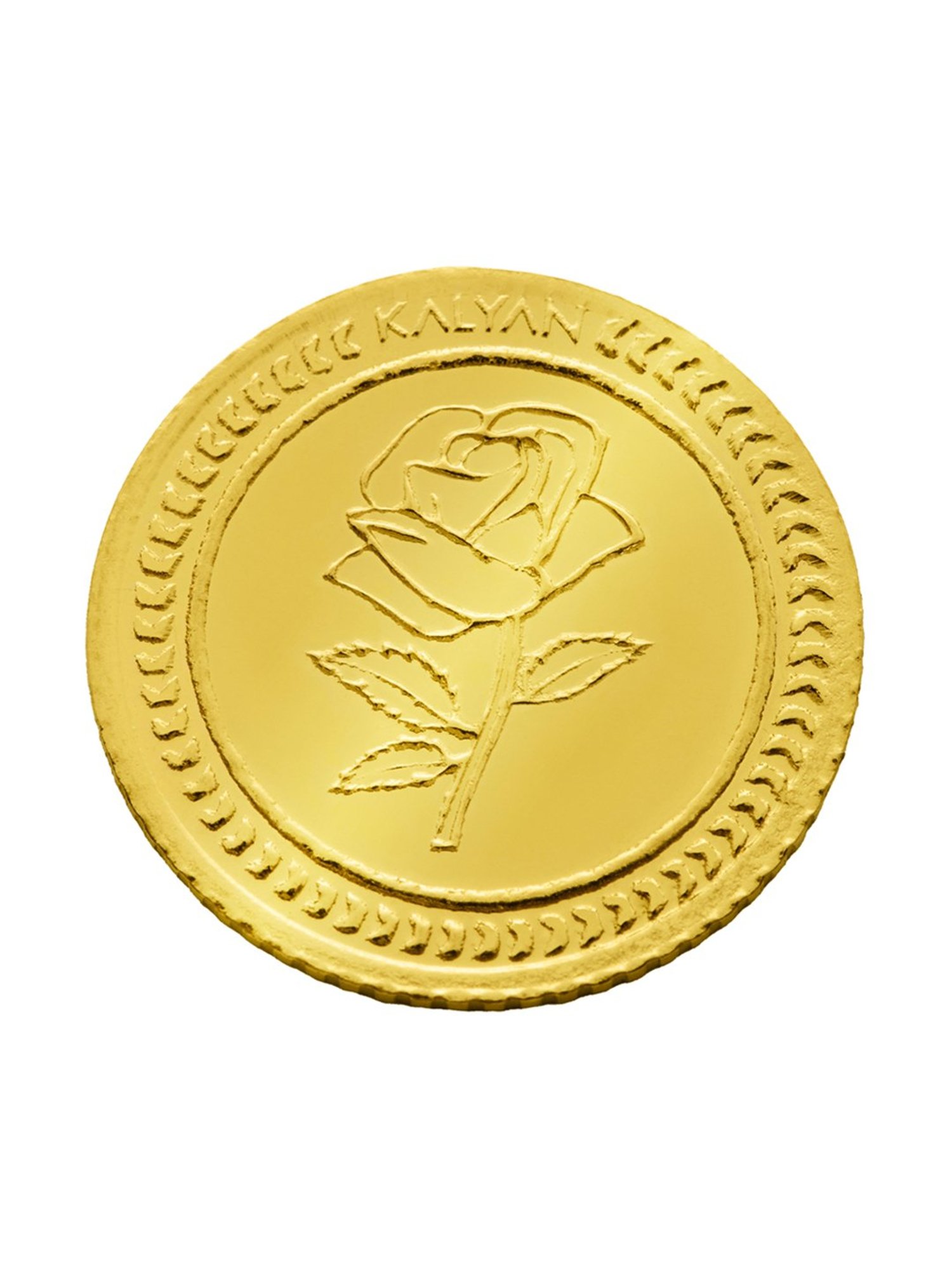 Kalyan Jewellers Rose 22k (916) 2gm BIS Hallmarked Gold Coin