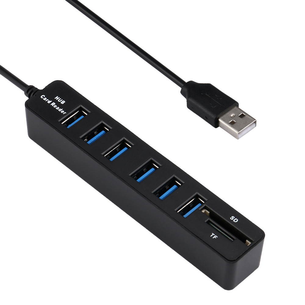 USB Hub 2.0 Multi USB 2.0 Hub USB Splitter High Speed 3 6 Ports 2.0 Hab TF SD Card Reader All In One For PC Computer Accessories