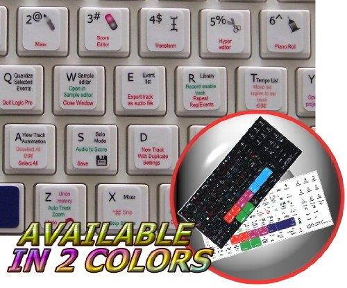 NEW APPLE LOGIC 9 (AUDIO EDITING) KEYBOARD STICKER ON WHITE BACKGROUND WORKS WITH APPLE