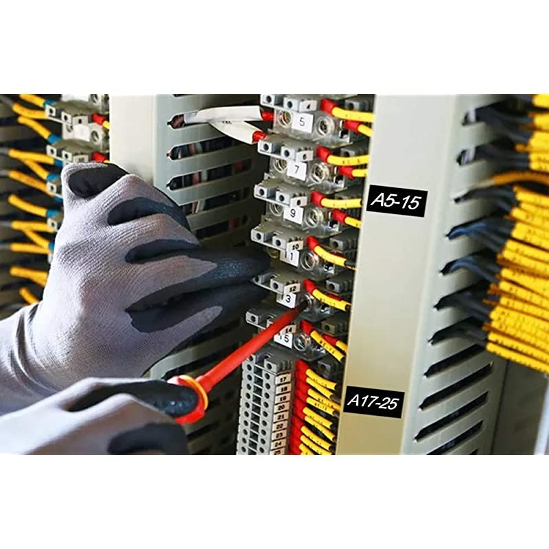 Compatible Industrial Labels Replacement for DYMO Rhino 1805436 Industrial Permanent Vinyl Label Tape for DYMO Rhino 4200 5200 5000 6000 Label Maker, White on Black, 3/4 Inch x 18 Feet,3-Pack