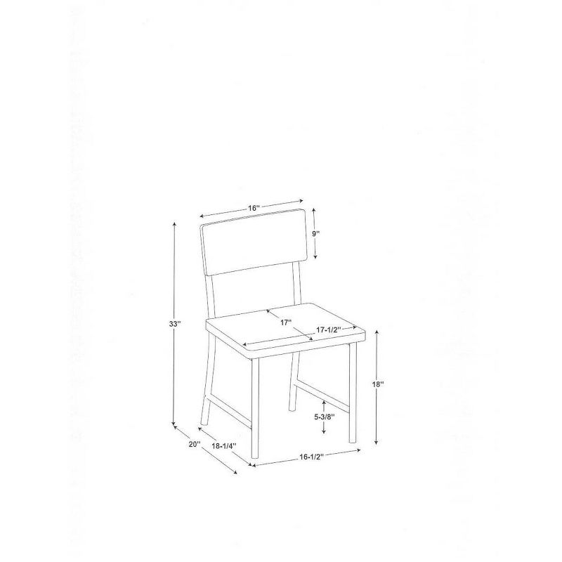 2pk Wood & Steel Dining Chair Set Black - Hearth & Hand™ with Magnolia