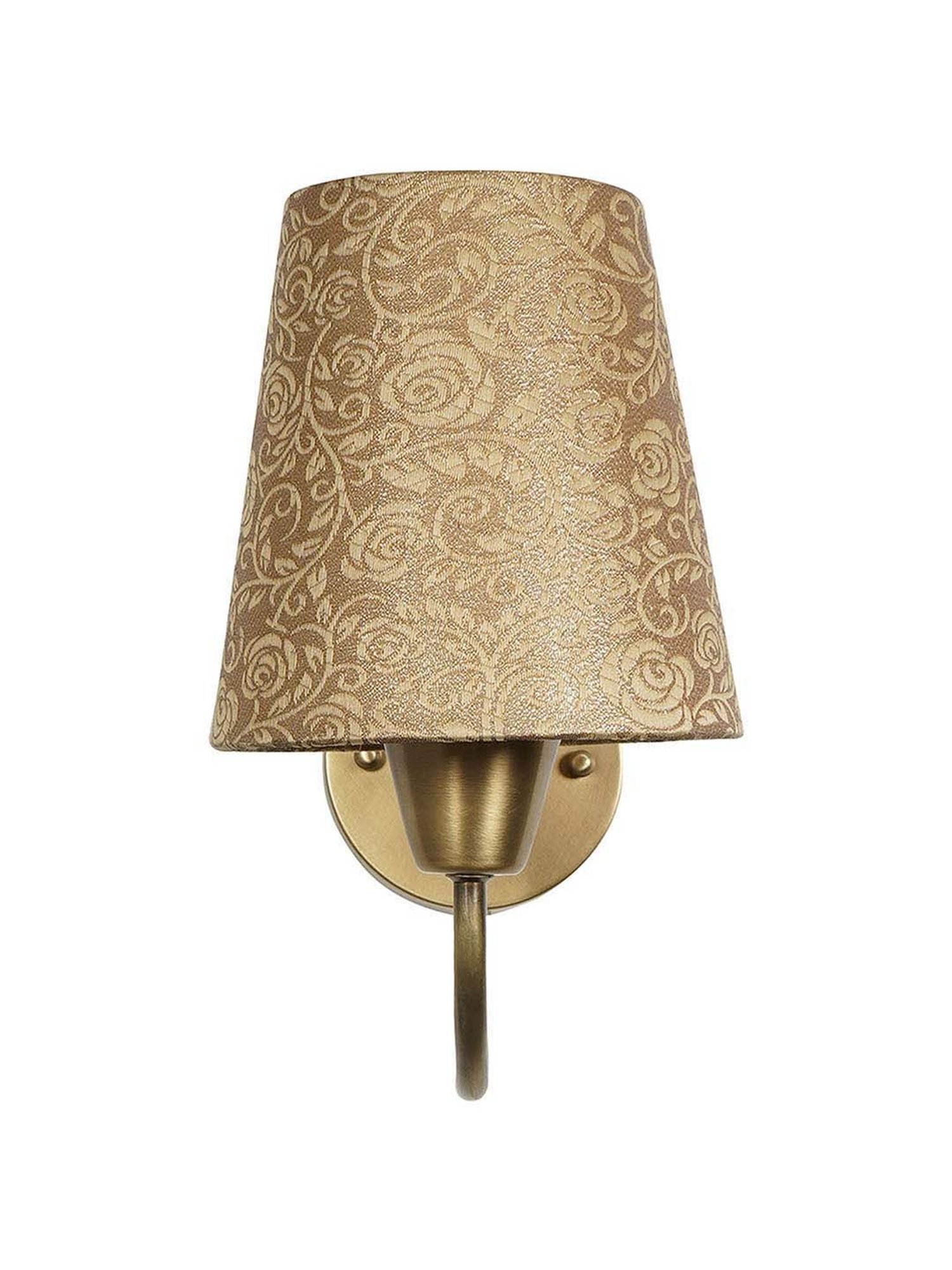 Fos Lighting 'Gooseneck Swivel' Golden Brass Wall Sconce With Pleated Shade - Set of 1