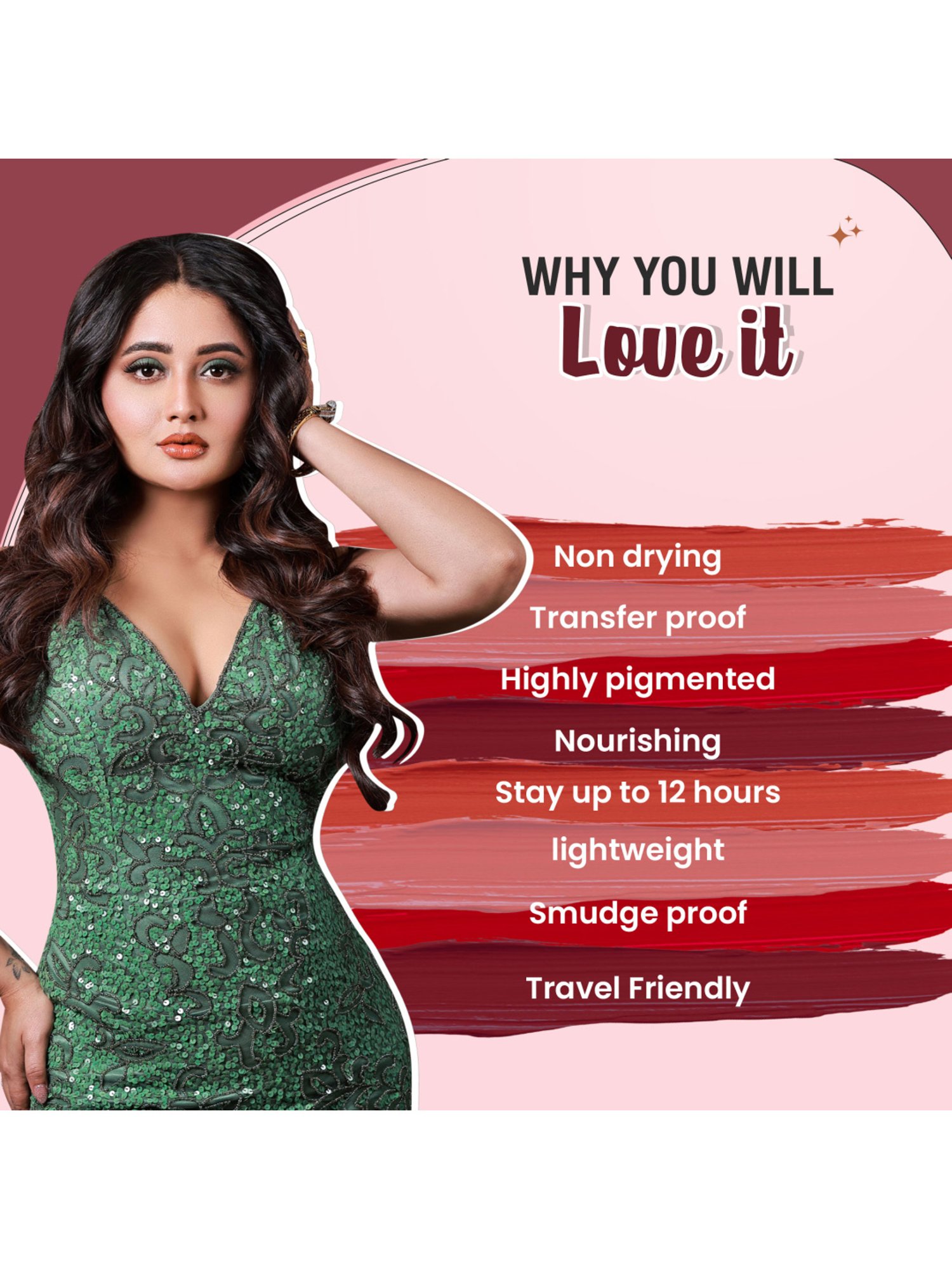 Glamveda X Rashami Desai Mini Liquid Lipstick Show Stopper Combo