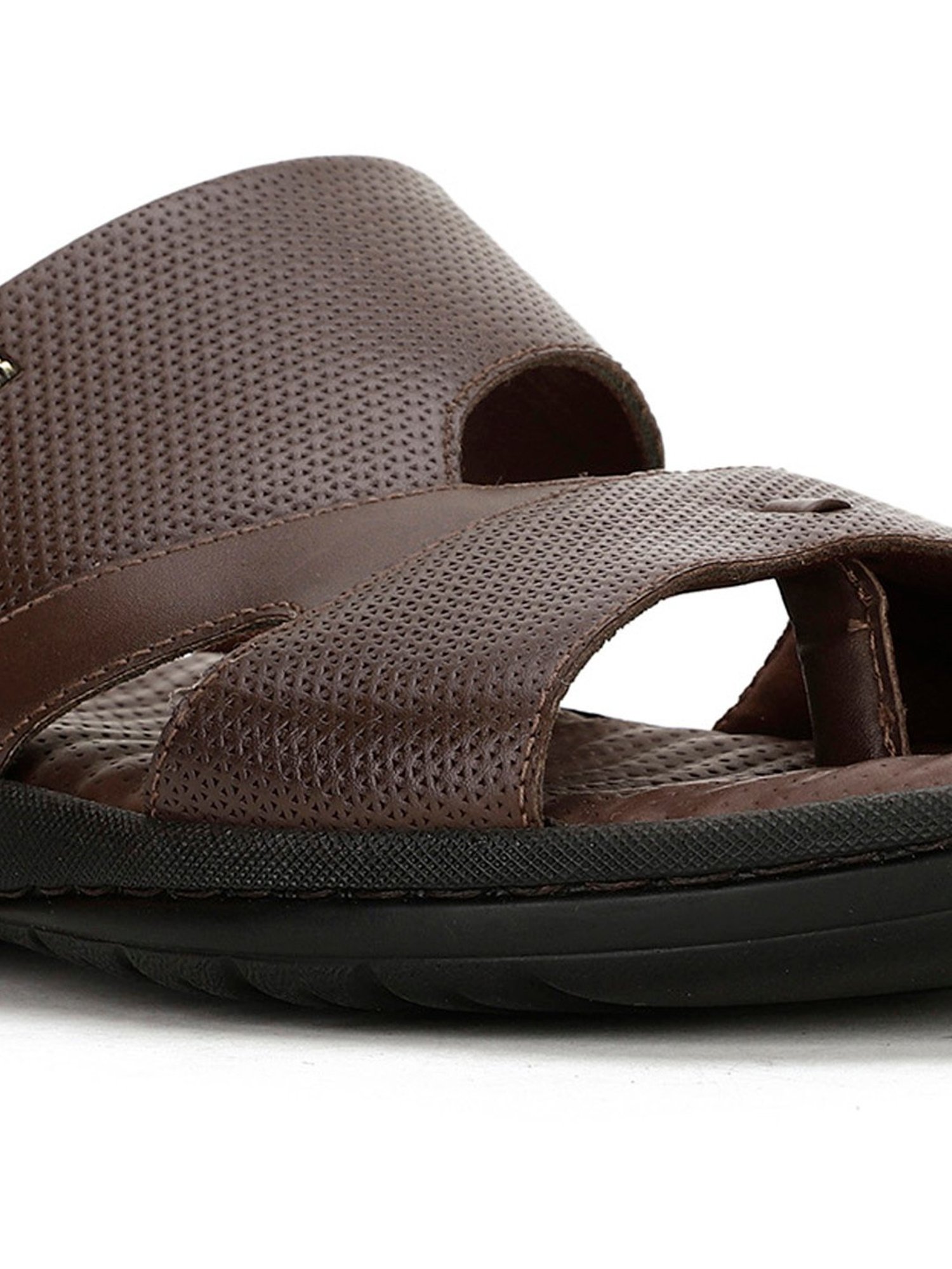 Scholl by Bata Men's Brown Toe Ring Sandals