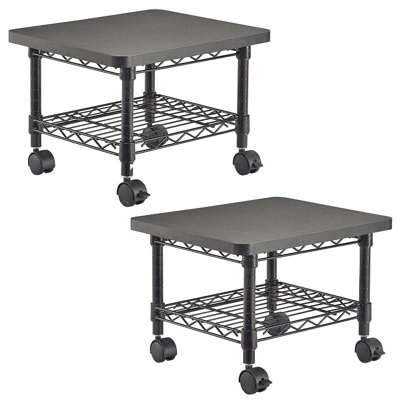 Homz 4-Drawer Medium Rolling Storage Cart - Black with Smoke Drawers