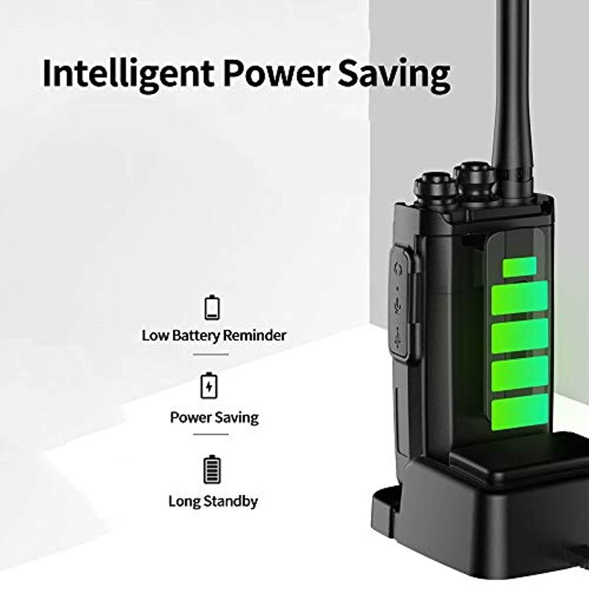 Walkie-talkies for Adults, Baofeng BF-888S Plus Long-Range Fast USB Recharging Two-Way Radios(Black,4 Packs)