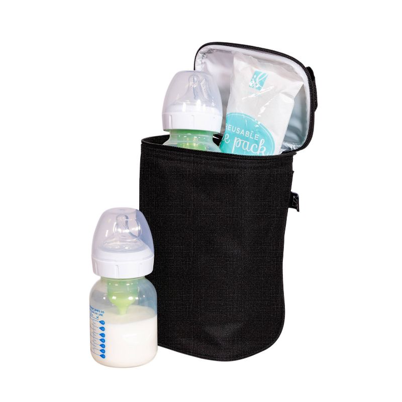 J.L. Childress Two Cool Double Bottle Bag Black Crosshatch 24qt