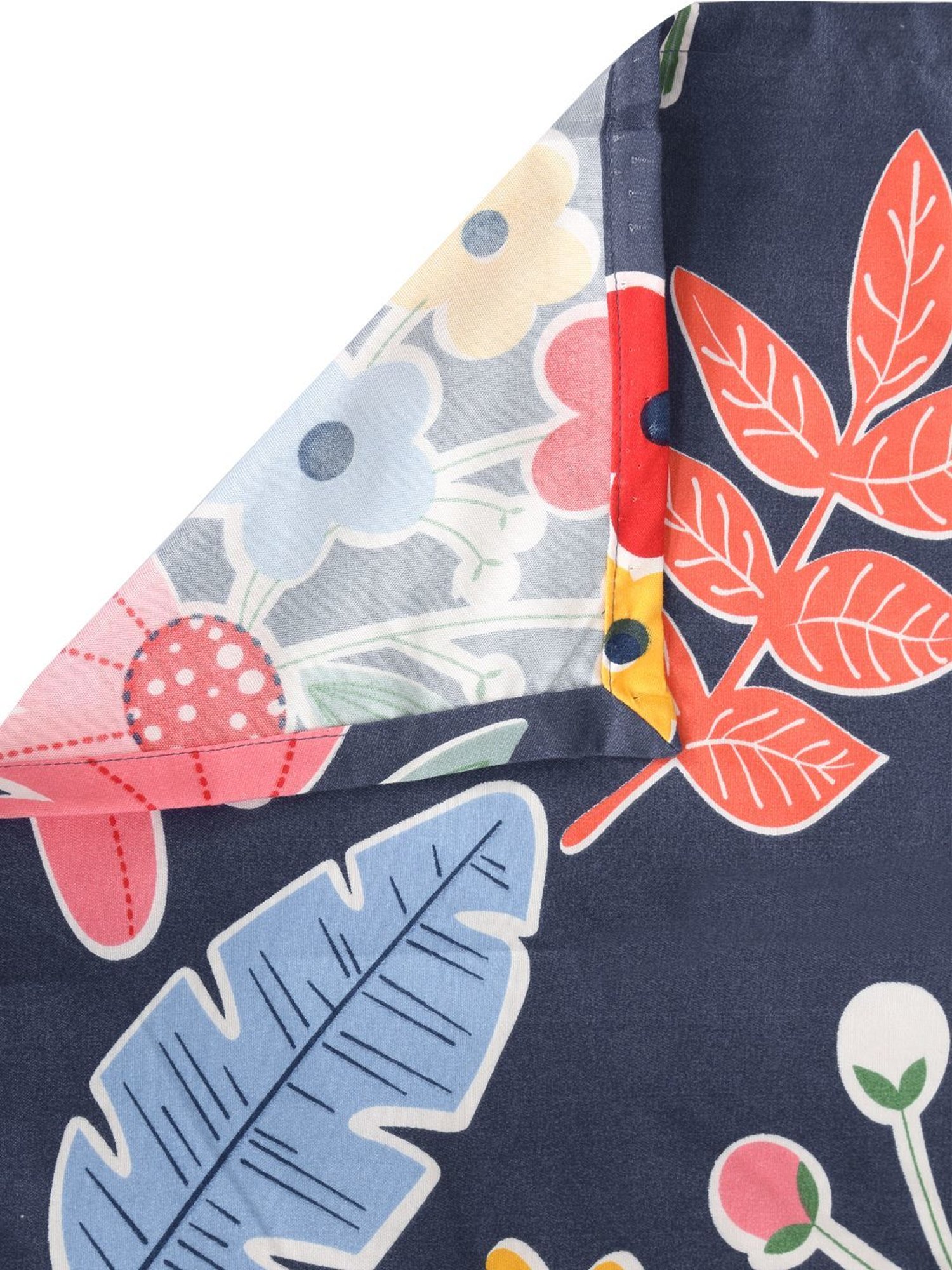 Klotthe Printed Black 210 TC Cotton Blend Double 2 Bed Sheets with 4 Pillow Covers