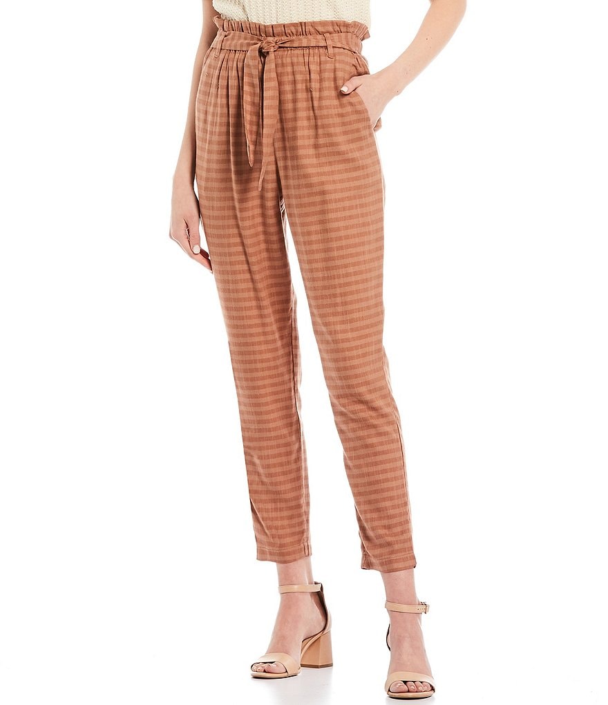 June & Hudson Paperbag Waist Belted Trouser Pants