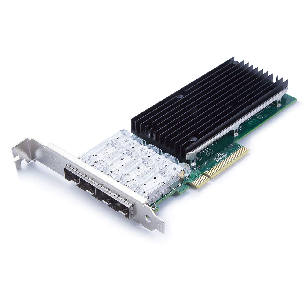 Network Card - for Intel X710-DA4 10GbE Converged Network Adapter (NIC), PCI-E x8, 4X SFP+ Port