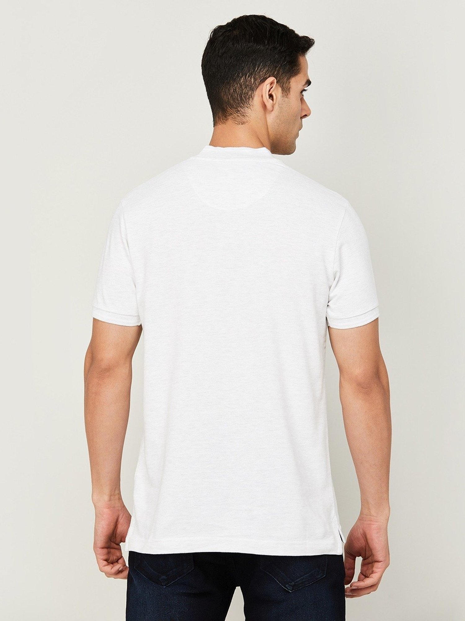 BOSSINI White Cotton Regular Fit T-Shirt