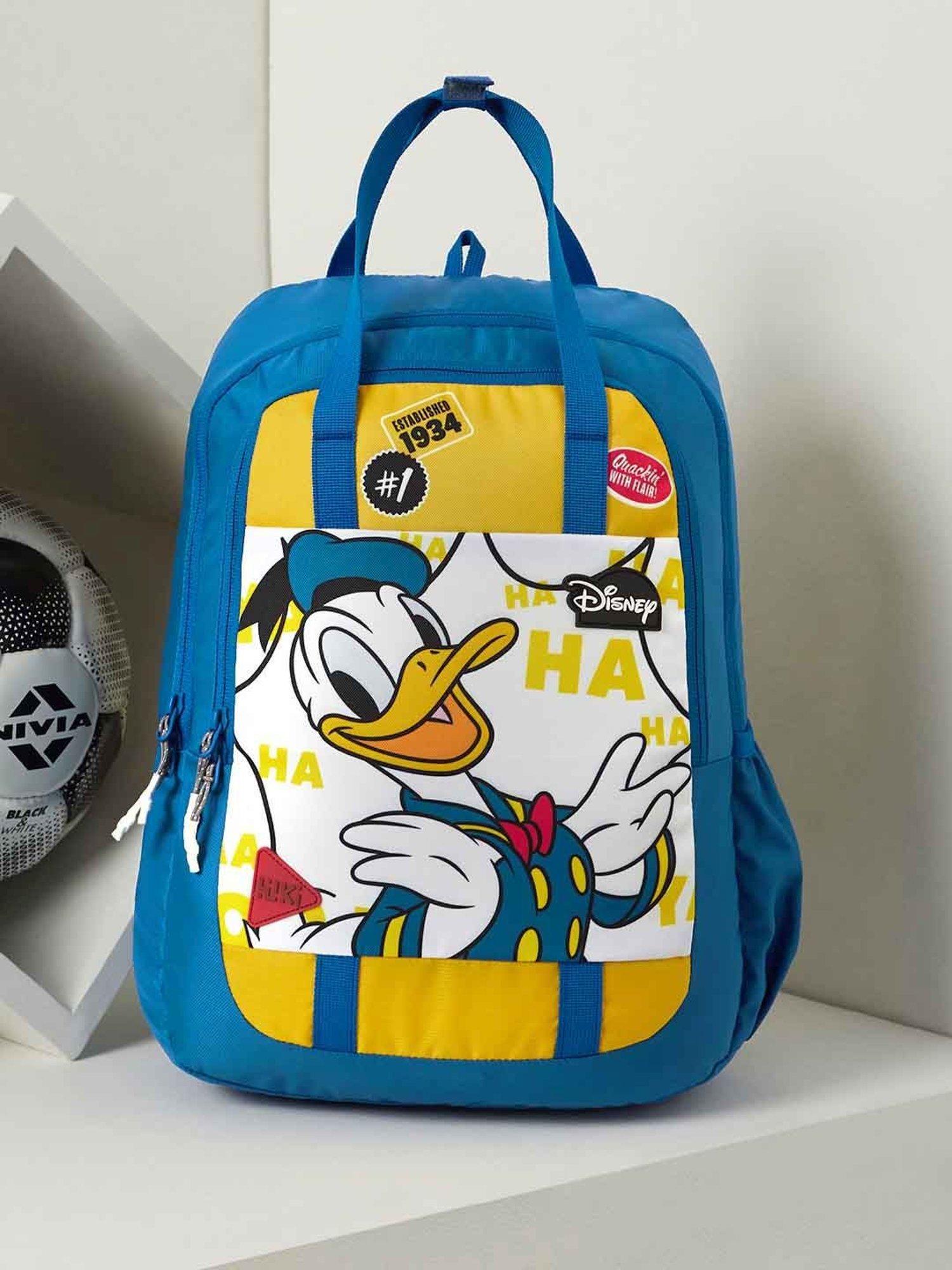 Wiki Back to School Champ 3 Yellow Polyester Printed Backpack - 18 Ltrs