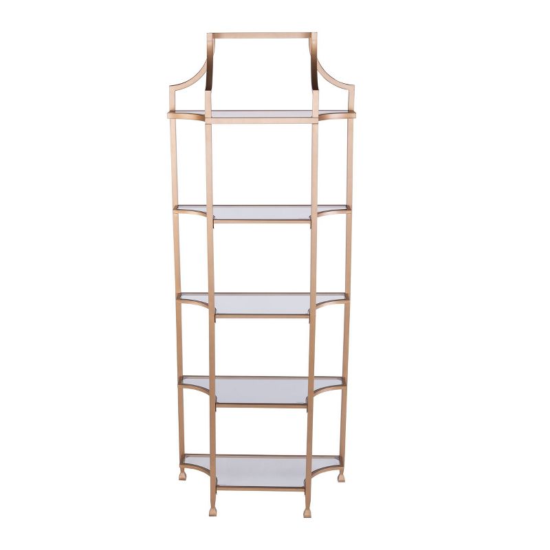 84.5" Pinechi Tall Etagere Gold - Aiden Lane