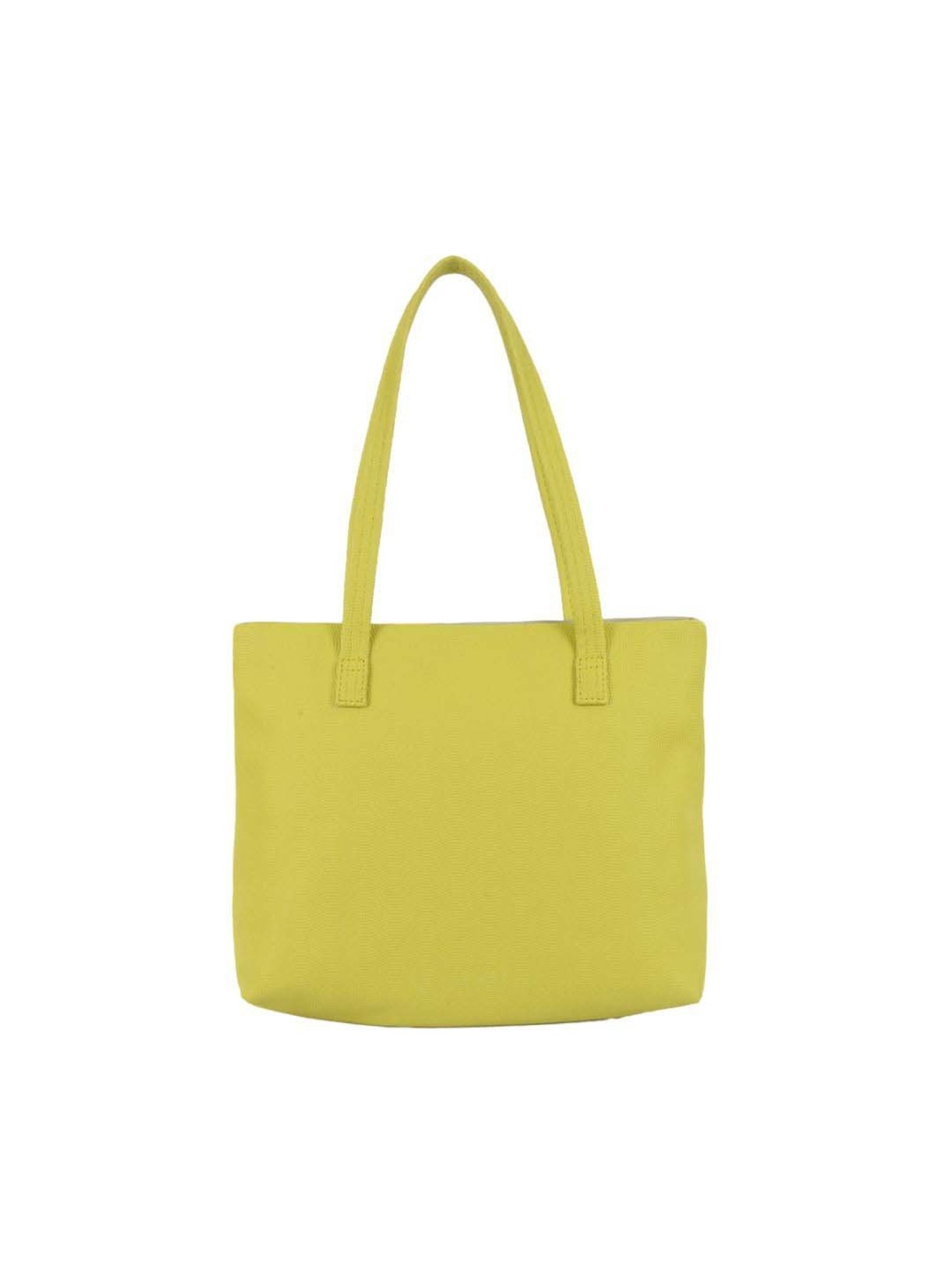 Baggit Lime Green PVC Solid Tote Handbag