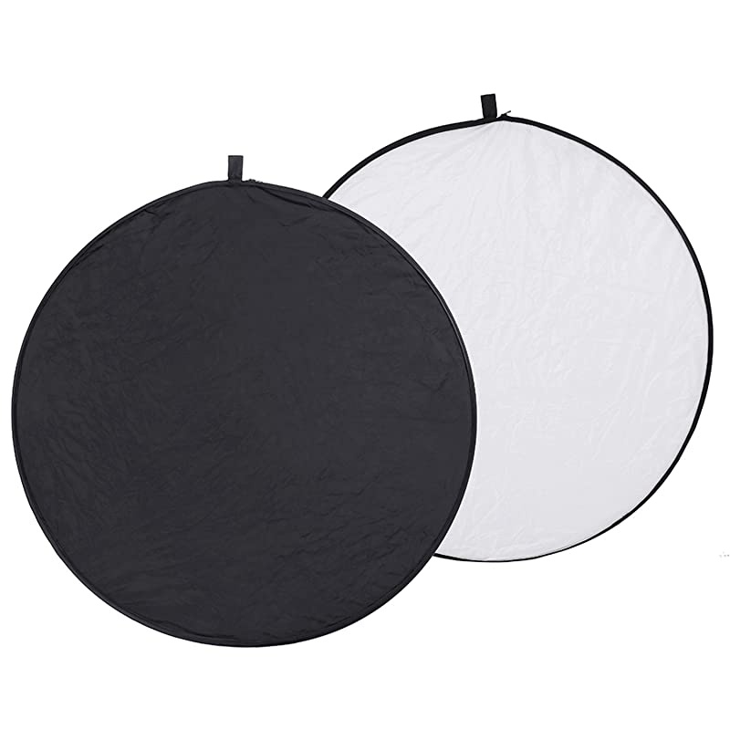 Portable 5 in 1 60x60cm/22"x22" Translucent, Silver, Gold, White, and Black Collapsible Round Multi Disc Light Reflector for Studio or any Photography Situation