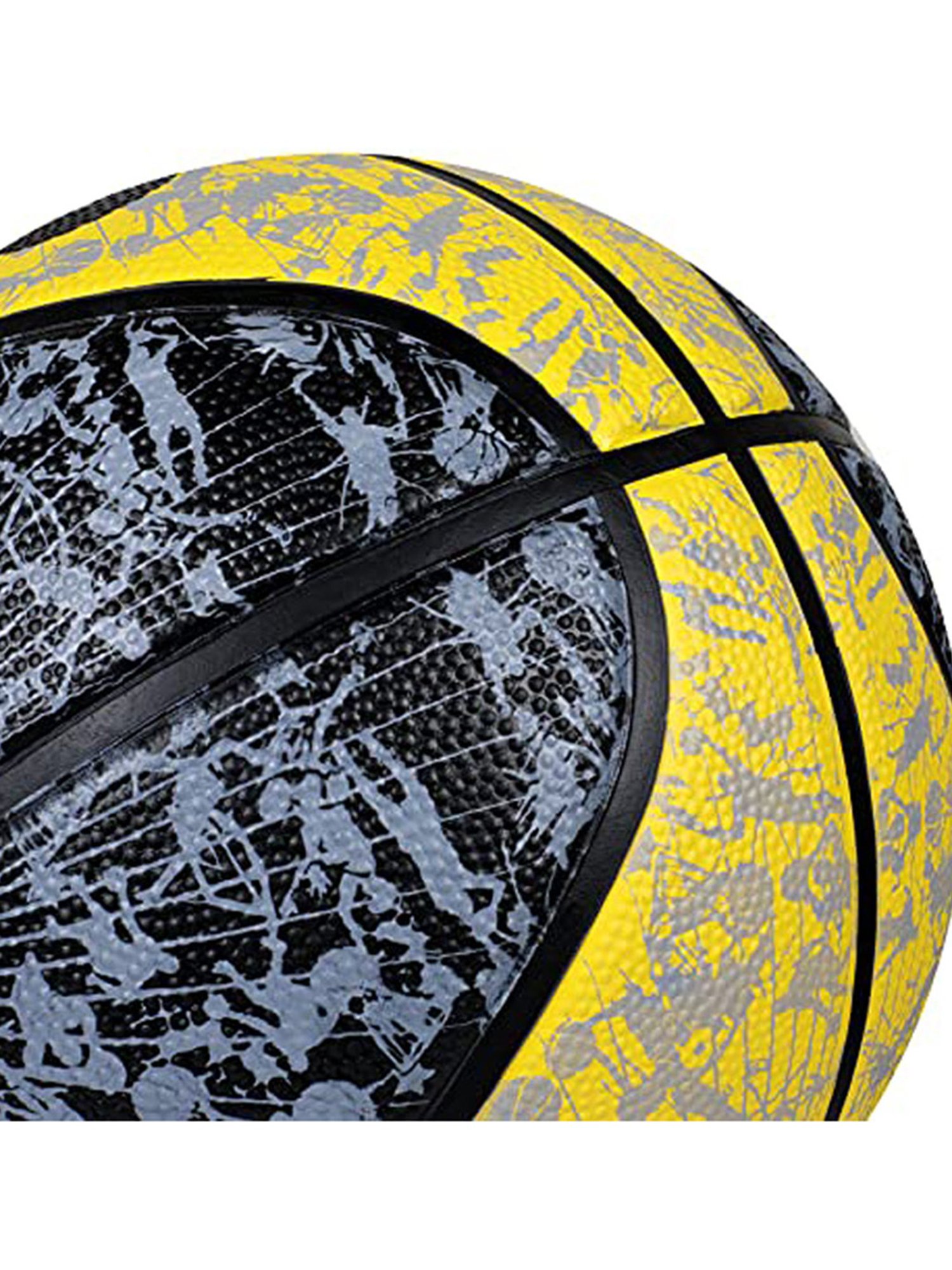 AIVIN Back Street Basketball & Nivia Air Pump Combo Pack (Mustard Yellow) Size - 7