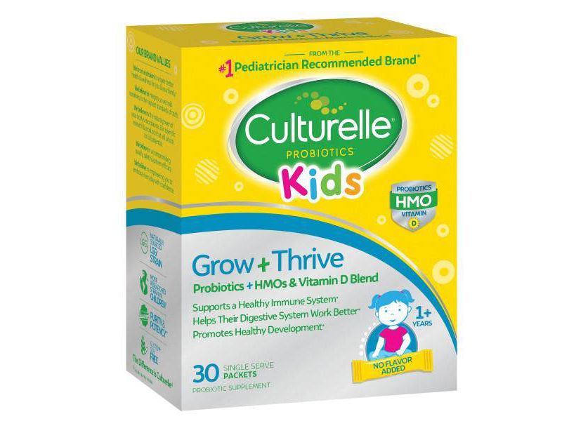 Culturelle Kids Grow + Thrive Probiotics + HMO + Vitamin D Blend Packs - 30ct