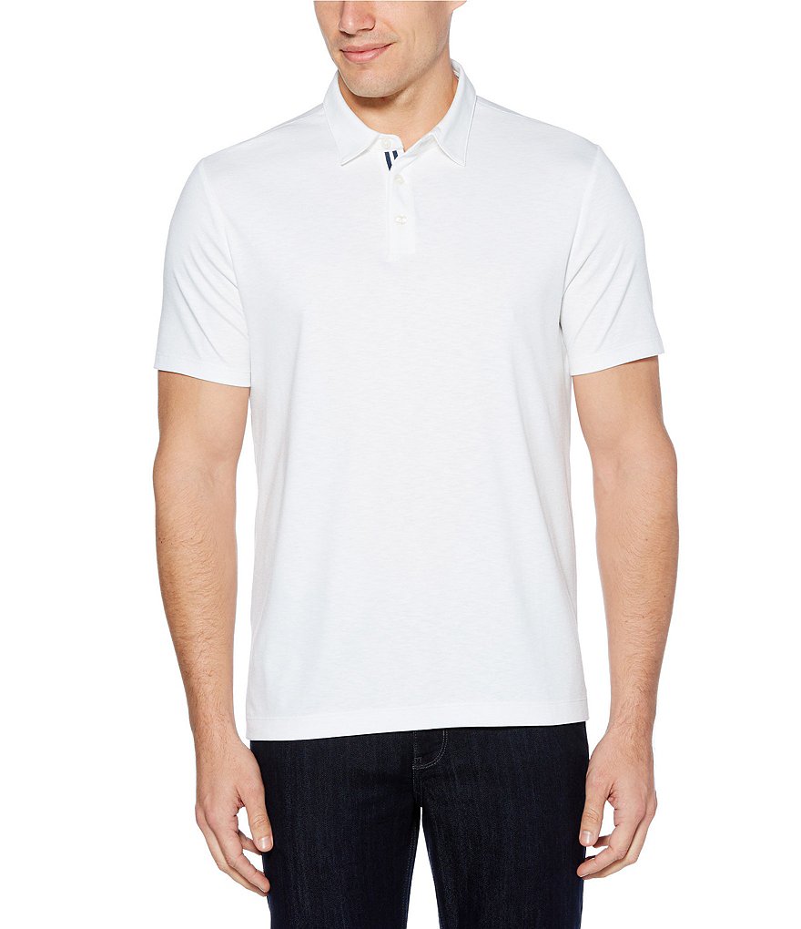 Perry Ellis Solid Soft-Touch Short-Sleeve Polo Shirt