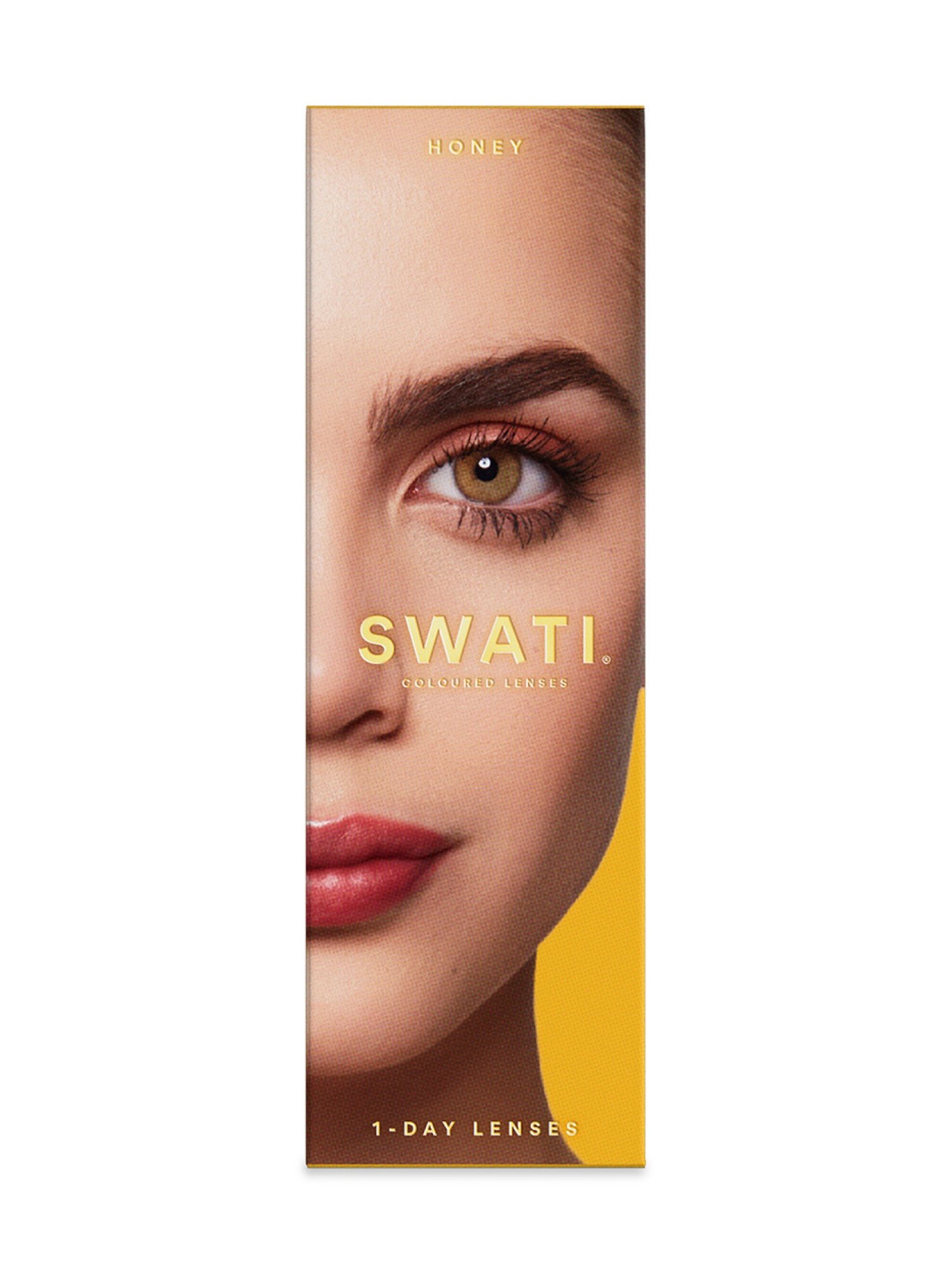 Swati Cosmetics Coloured Contact Lenses - Honey (1 Day, Power -2.25)