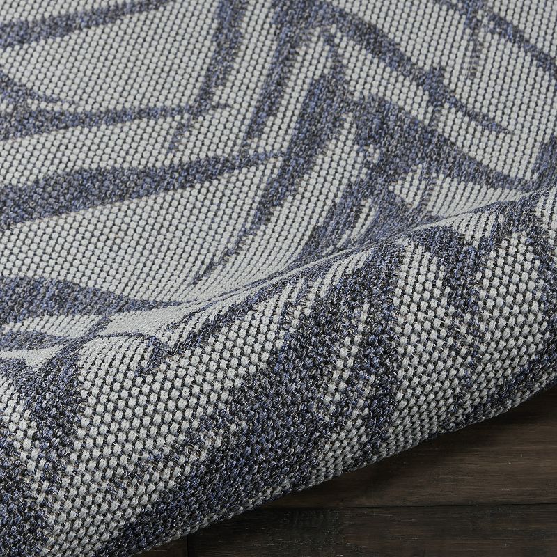 Nourison Calabas CLB06 Light Blue/Slate Indoor/Outdoor Area Rug 5'3" x 7'3"