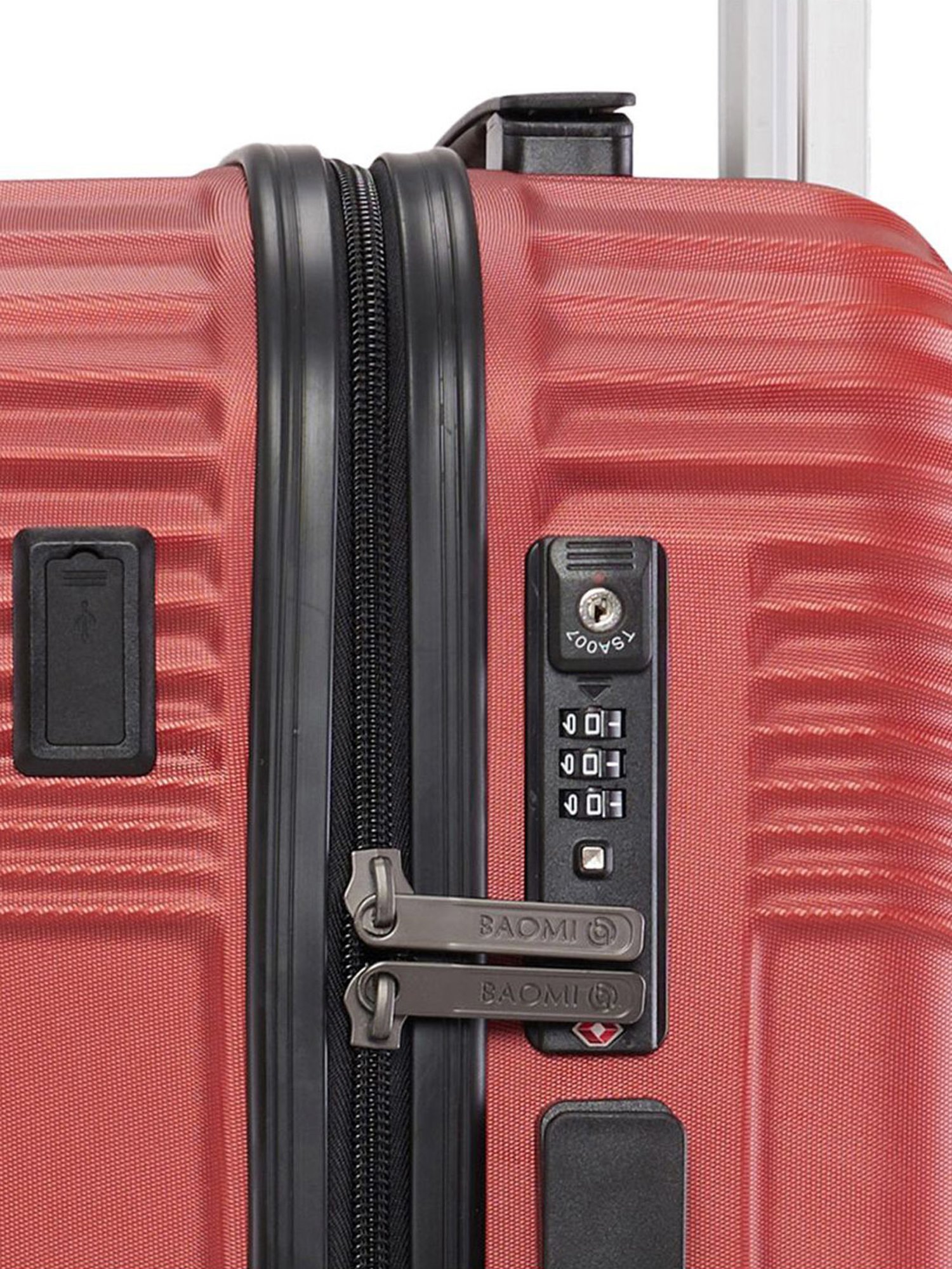 Baomi Retro Roam Red Hard 22" Cabin Luggage