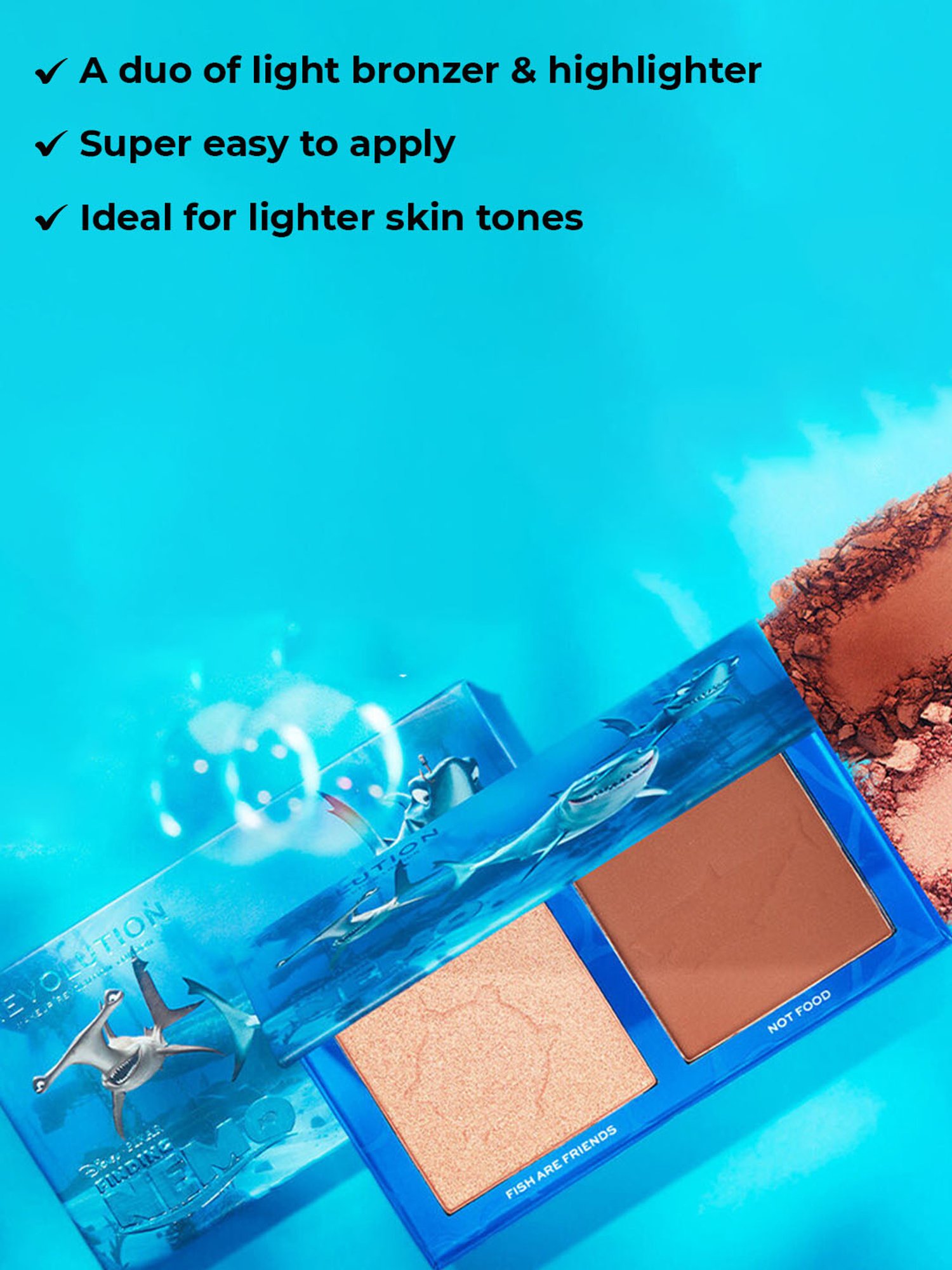 Makeup Revolution Disney Pixar's Finding Nemo Face Palette Wake Up - 9 gm