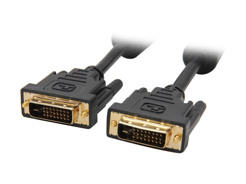 Link Depot DVI-6-DD Black DVI 24-Pin (Others Also Call 25-Pin or 24+1-Pin) DVI-D Male to DVI-D Male Dual Link Cable