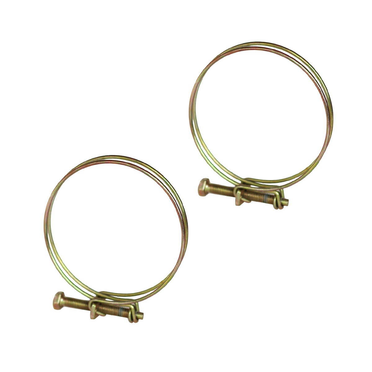 4 Pcs Wire Hose Clamp Adjustable Stainless Steel Pipe Clamp Double Wire Hose Clip Clamps for Woodworking Hoop Plumbing Fastener (4 Inch)