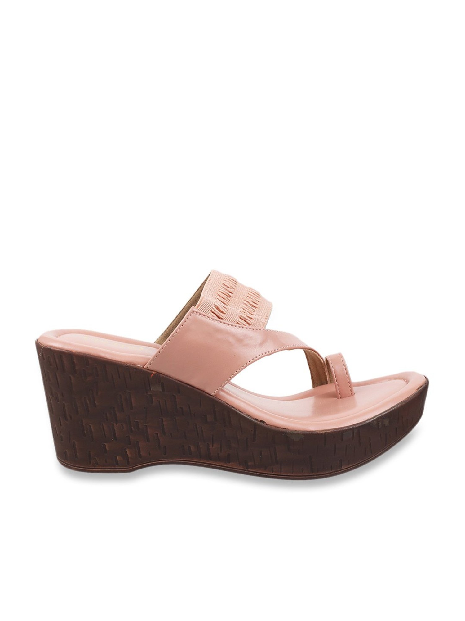 Metro Women's Pink Toe Ring Wedges