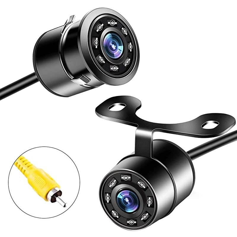 Car Backup Camera  Universal IP69K Waterproof Rear View Camera IR Night Vision with Dynamic Trajectory Guide Line Reverse Camera for Car Pickup Truck SUV RV Van