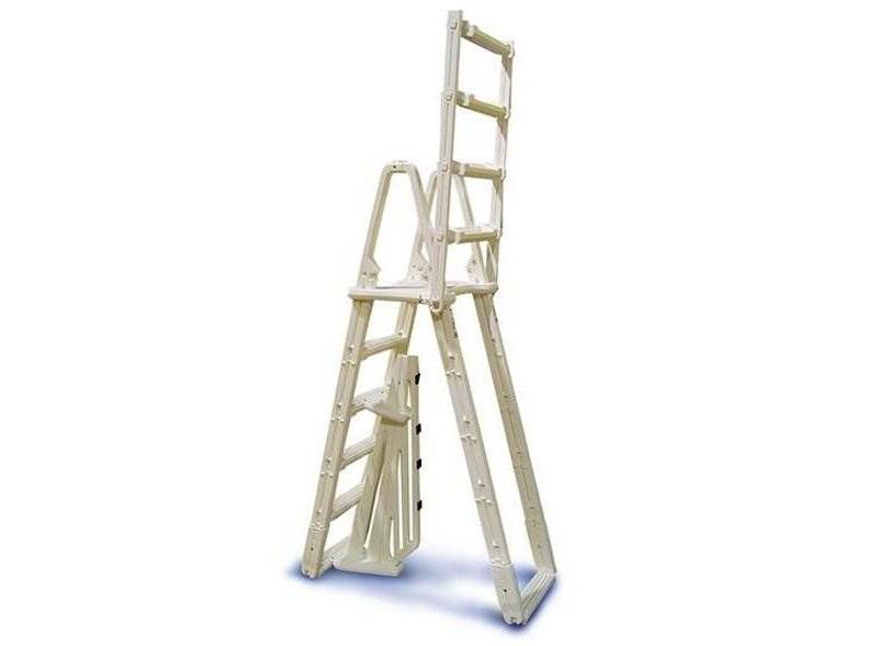 Confer 7100B Evolution A Frame Above Ground Swimming Pool Ladder 48 to 54" w/Mat