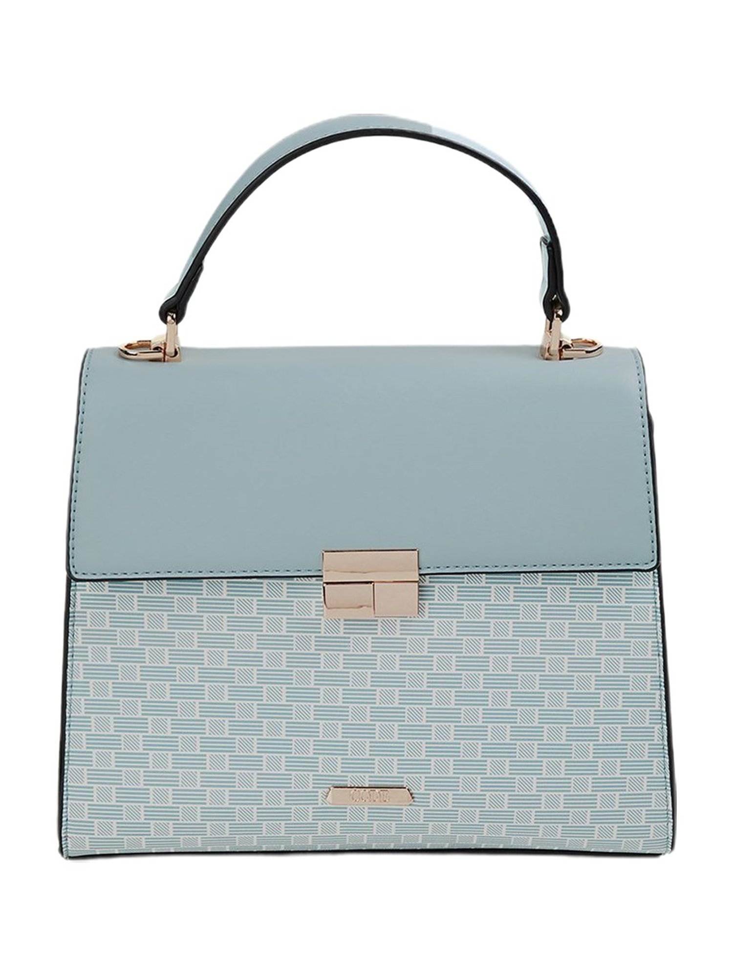 Code by Lifestyle Blue Geometric Satchel Handbag