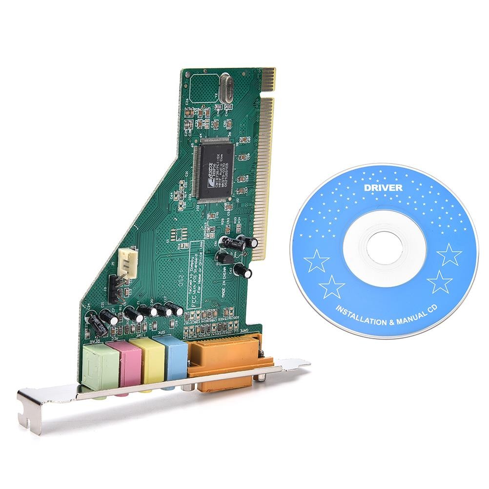 4 Channel 5.1 Surround 3D PC PCI Sound Audio Card w/Game MIDI Port Sound Card